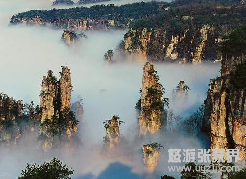 世界自然遺產(chǎn)張家界國(guó)家森林公園云景